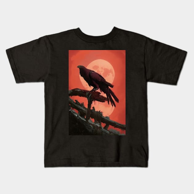 raven Kids T-Shirt by Bertoni_Lee